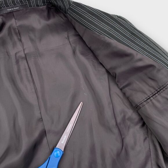 Z Zegna Blazer Mens 40R Silk Linen 'Sweater' Striped 3 Button Lightweight - Picture 9 of 12